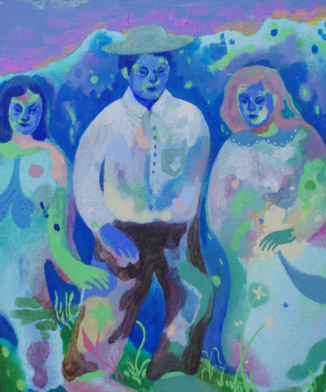 Untitled — Oil on canvas, 120 x 90 cm, three figures