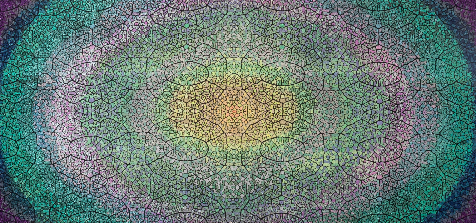 Acrylic and pigmented sand on silk, 220 x 100cm